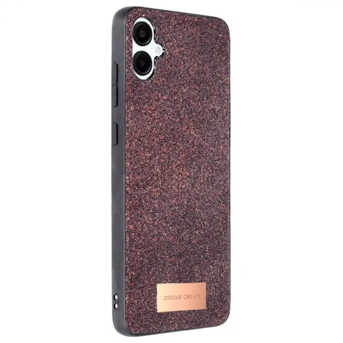 Onegif Samsung Galaxy A06 Bright Simli Kapak - Derin Mor