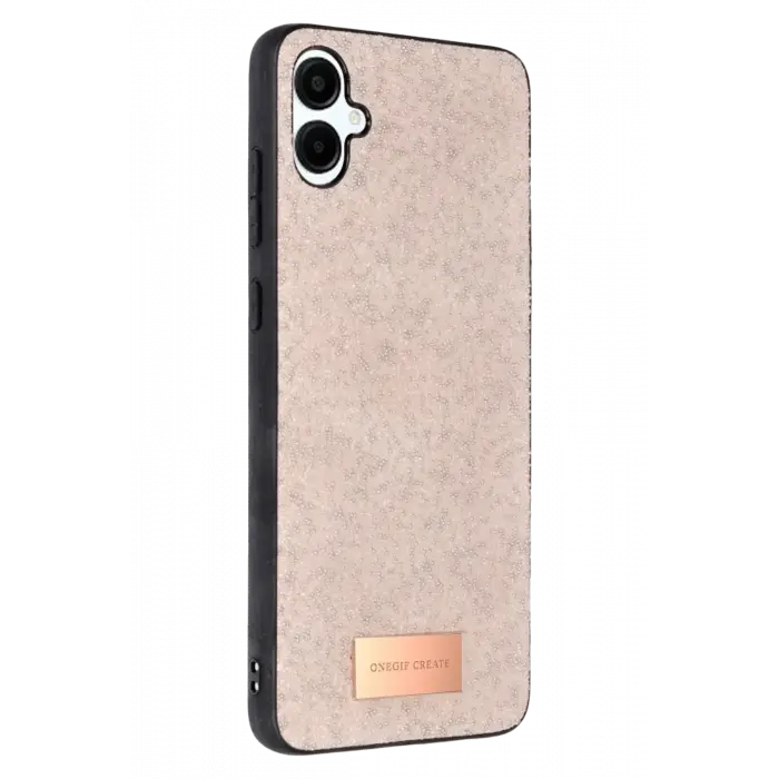 Onegif Samsung Galaxy A06 Bright Simli Kapak - Pembe