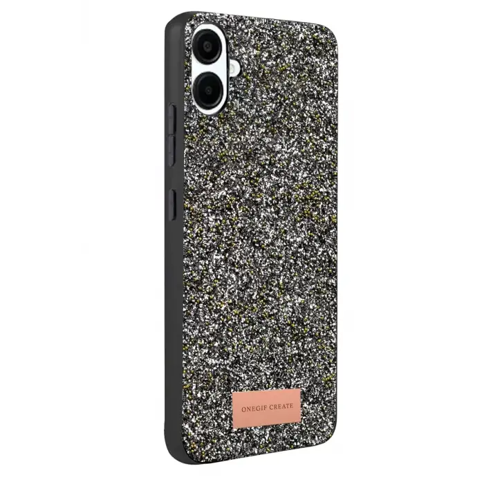 Onegif Samsung Galaxy A07 4G Bright Simli Kapak - Gold