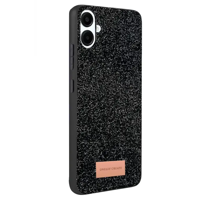 Onegif Samsung Galaxy A07 4G Bright Simli Kapak - Siyah