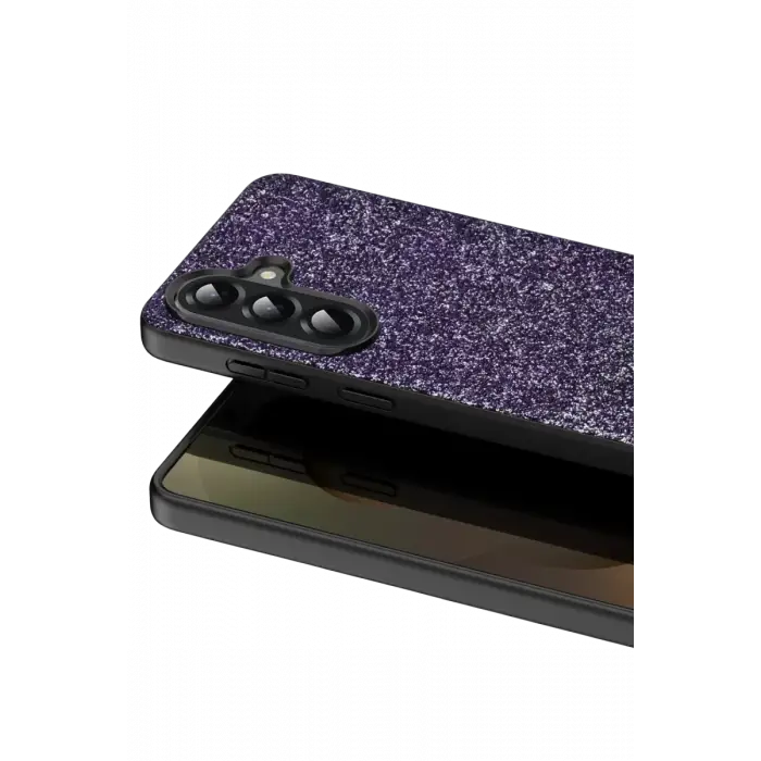 Onegif Samsung Galaxy A17 5G Bright Simli Kapak - Derin Mor