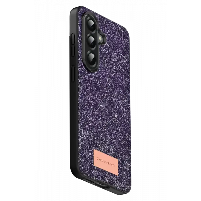 Onegif Samsung Galaxy A17 5G Bright Simli Kapak - Derin Mor