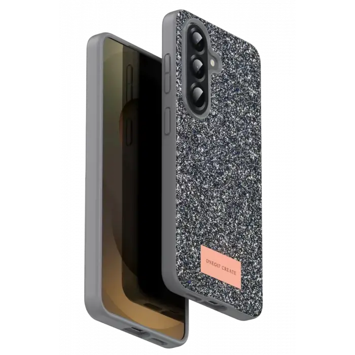 Onegif Samsung Galaxy A17 5G Bright Simli Kapak - Gümüş