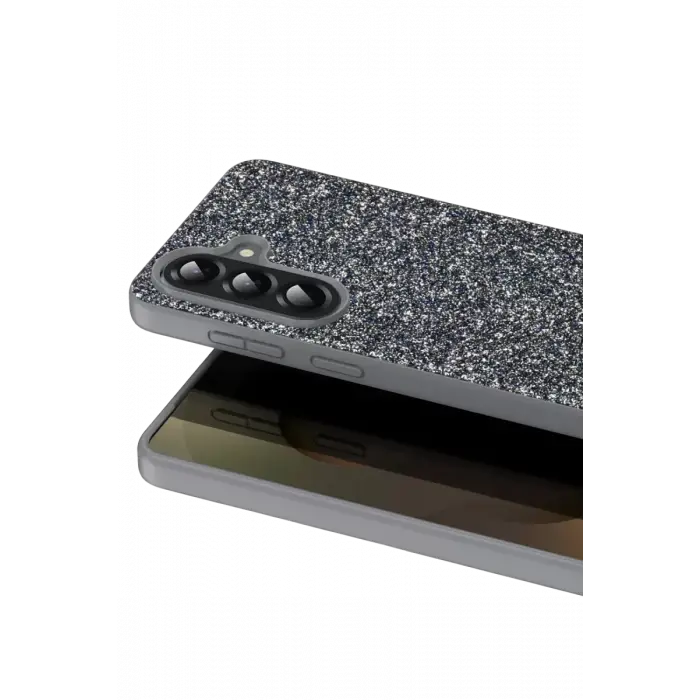 Onegif Samsung Galaxy A17 5G Bright Simli Kapak - Gümüş