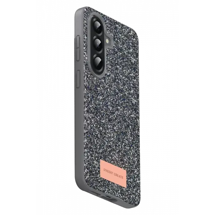 Onegif Samsung Galaxy A17 5G Bright Simli Kapak - Gümüş