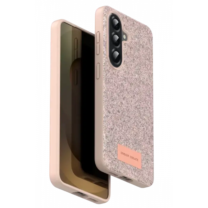 Onegif Samsung Galaxy A17 5G Bright Simli Kapak - Pembe