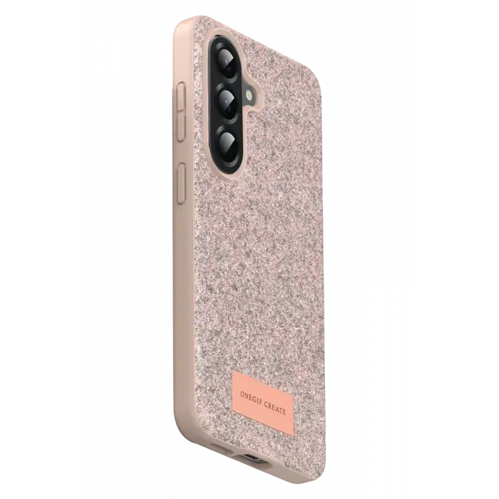 Onegif Samsung Galaxy A17 5G Bright Simli Kapak - Pembe