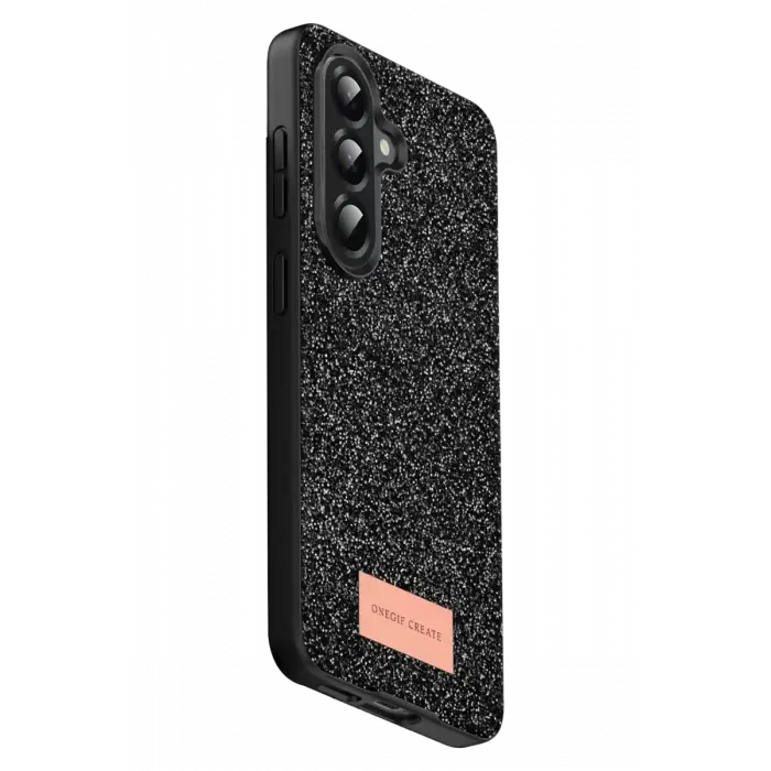 Onegif Samsung Galaxy A17 5G Bright Simli Kapak - Siyah