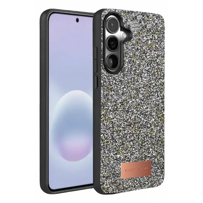 Onegif Samsung Galaxy A37 5G Bright Simli Kapak - Gold