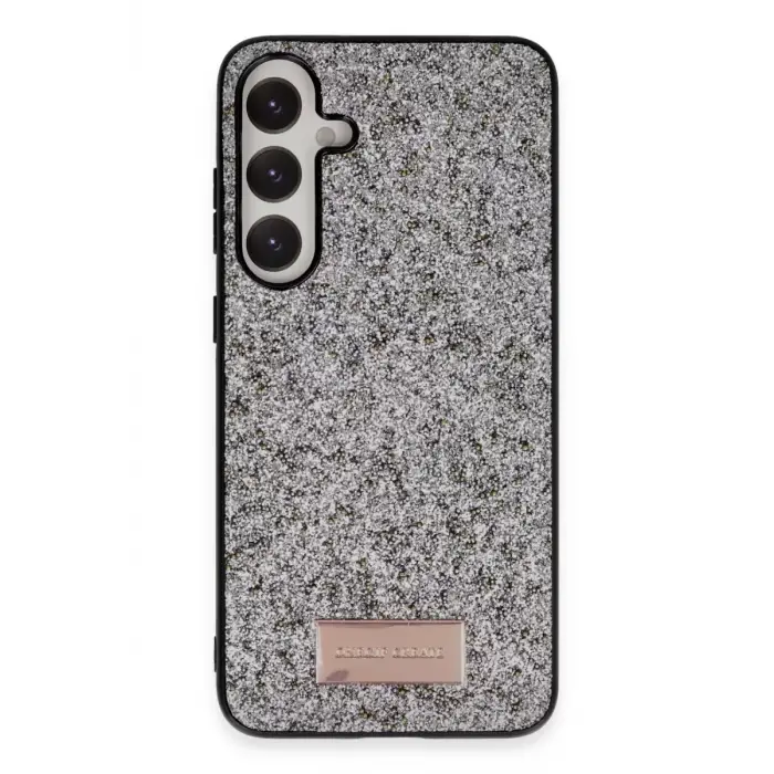 Onegif Samsung Galaxy A55 5G Bright Simli Kapak - Gümüş