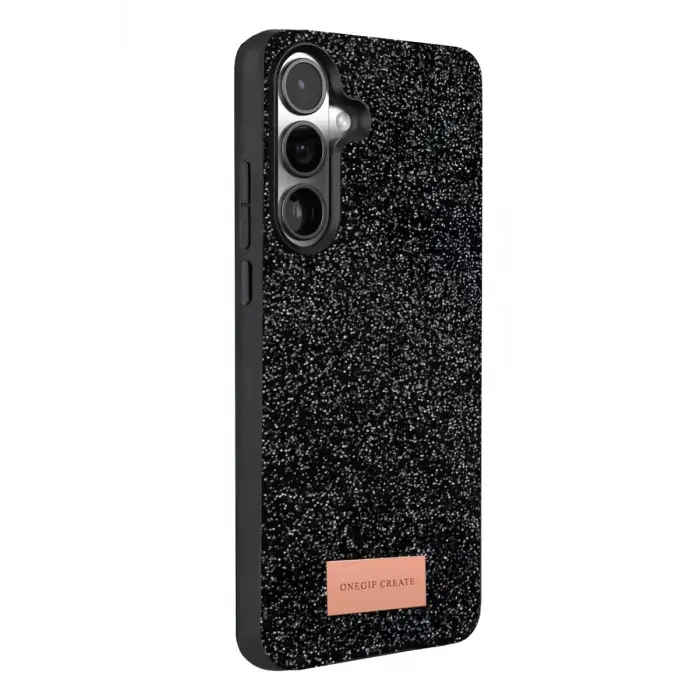 Onegif Samsung Galaxy A57 5G Bright Simli Kapak - Siyah