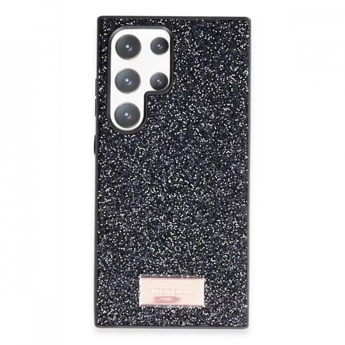 Onegif Samsung Galaxy S24 Ultra Bright Simli Kapak - Siyah