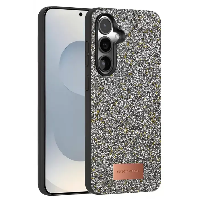 Onegif Samsung Galaxy S25 Plus Bright Simli Kapak - Gold