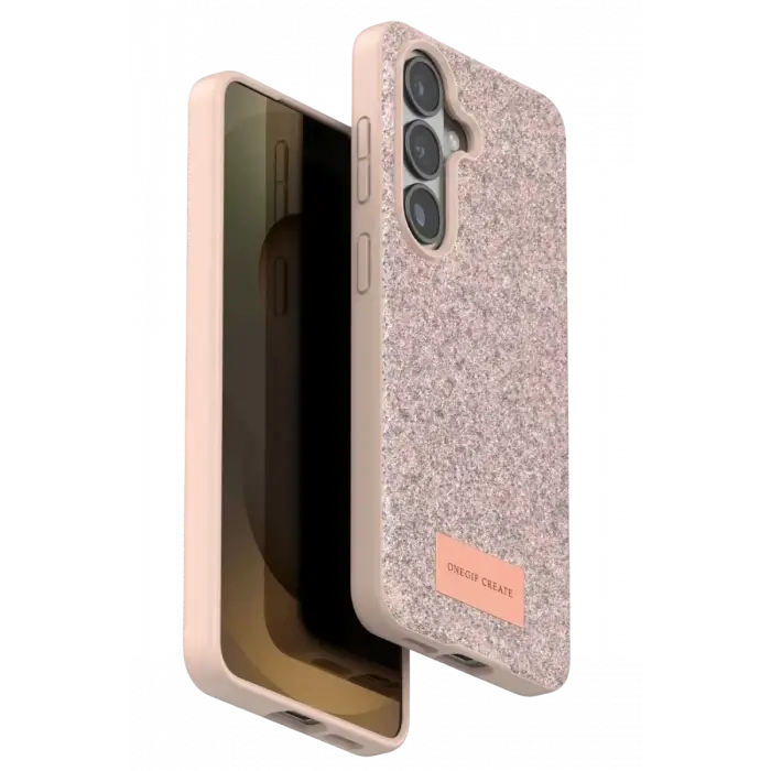 Onegif Samsung Galaxy S26 Bright Simli Kapak - Pembe