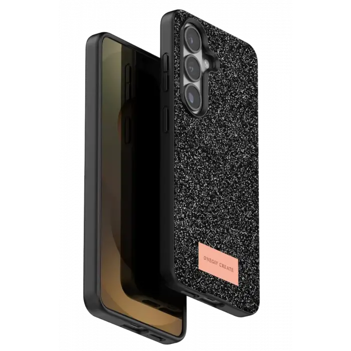 Onegif Samsung Galaxy S26 Plus Bright Simli Kapak - Siyah