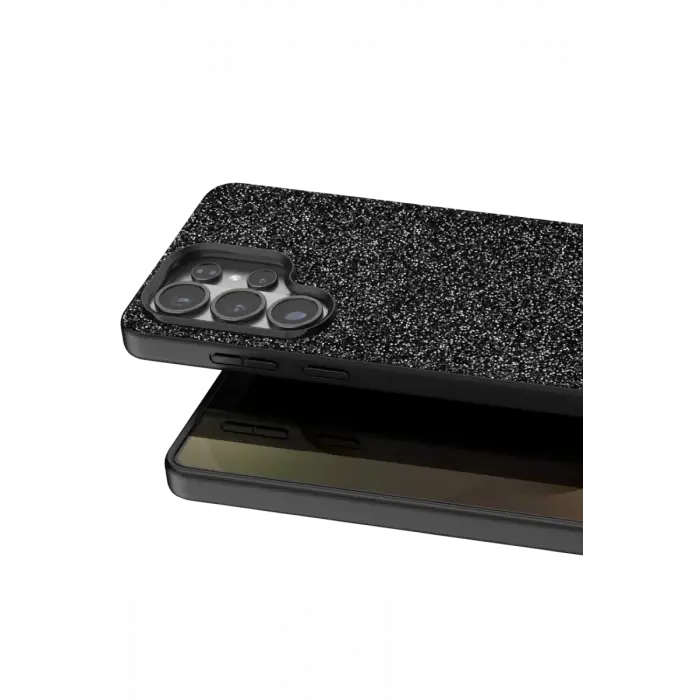 Onegif Samsung Galaxy S26 Ultra Bright Simli Kapak - Siyah
