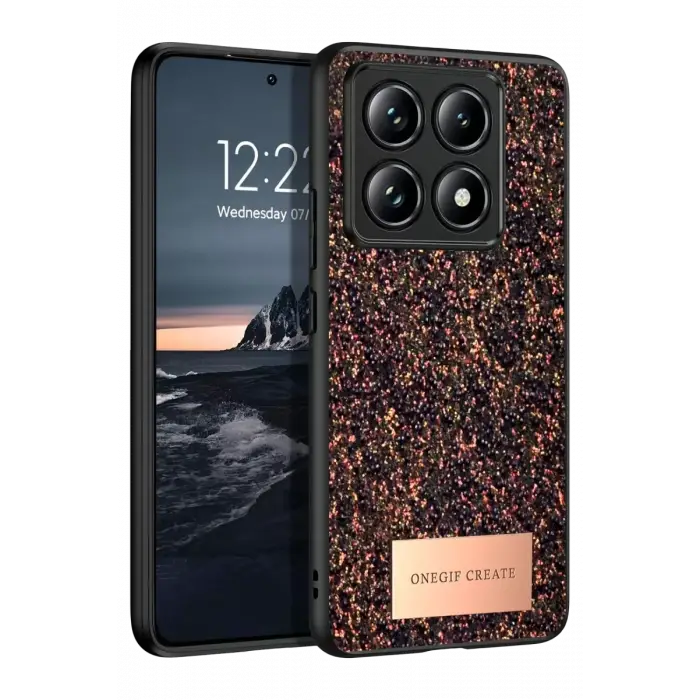 Onegif Xiaomi Mi 14T Pro Bright Simli Kapak - Derin Mor