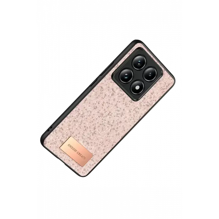 Onegif Xiaomi Mi 14T Pro Bright Simli Kapak - Pembe