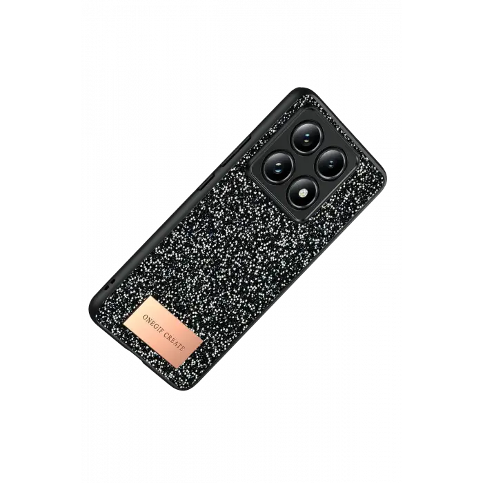 Onegif Xiaomi Mi 14T Pro Bright Simli Kapak - Siyah