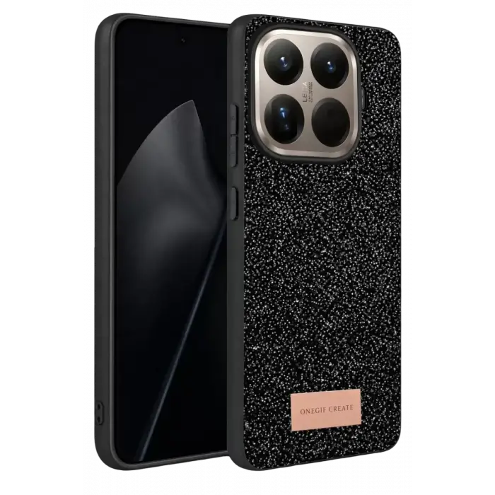 Onegif Xiaomi Mi 15T Pro Bright Simli Kapak - Siyah