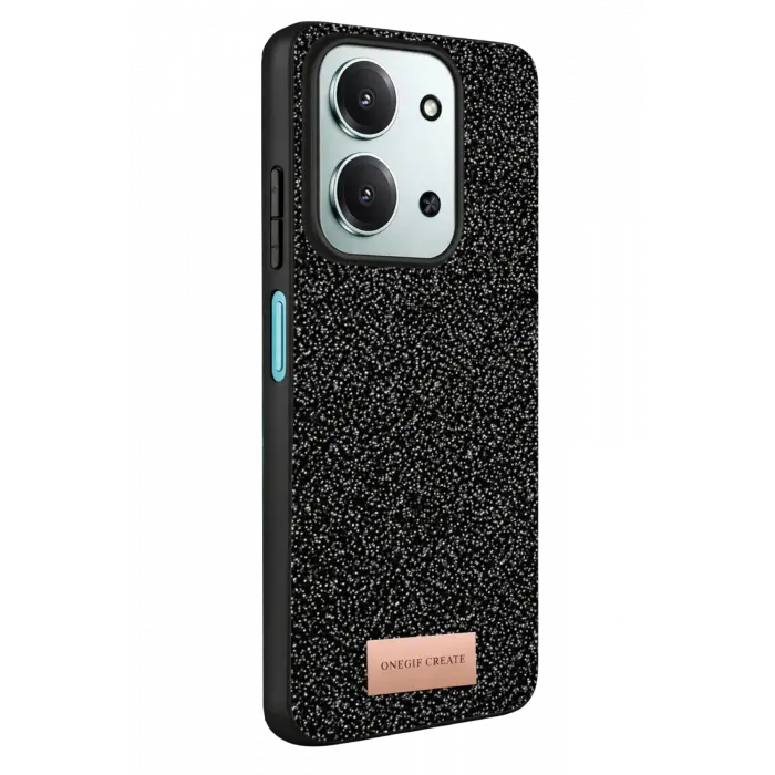 Onegif Xiaomi Redmi 15C 4G Bright Simli Kapak - Siyah