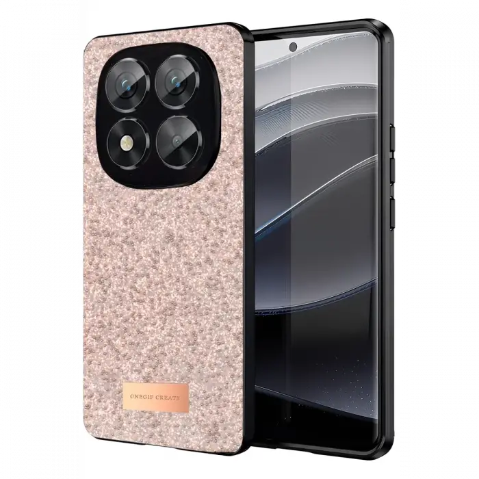 Onegif Xiaomi Redmi Note 14 Pro 5G Bright Simli Kapak - Pembe