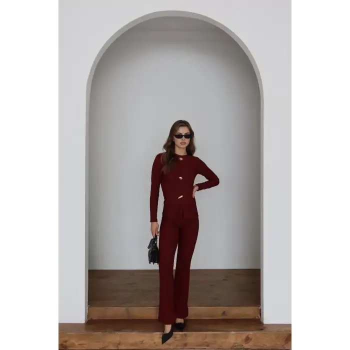 Ottoman alt üst takım bordo pt510442