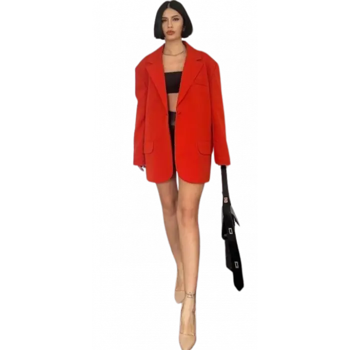 Oversize Ceket - KIRMIZI