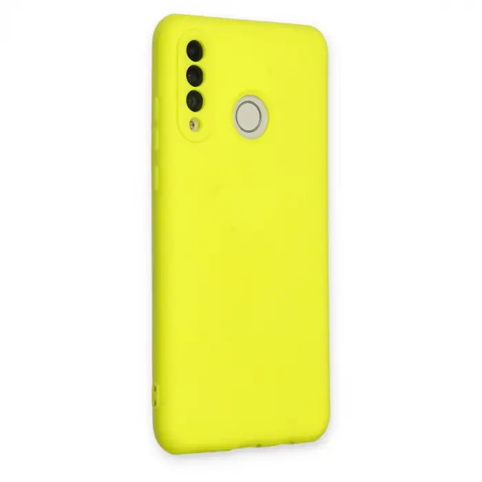 P30 Lite Kılıf Nano içi Kadife Silikon - Sarı