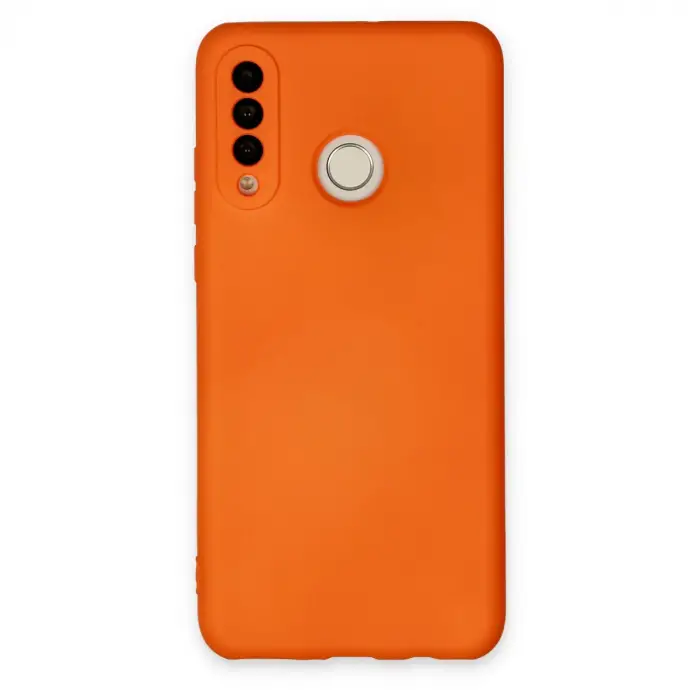 P30 Lite Kılıf Nano içi Kadife Silikon - Turuncu