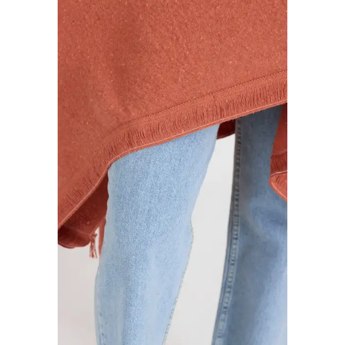 Panço - Pamuk Polyester Karışımlı Şık ve  Kaliteli Kumaş-Turuncu