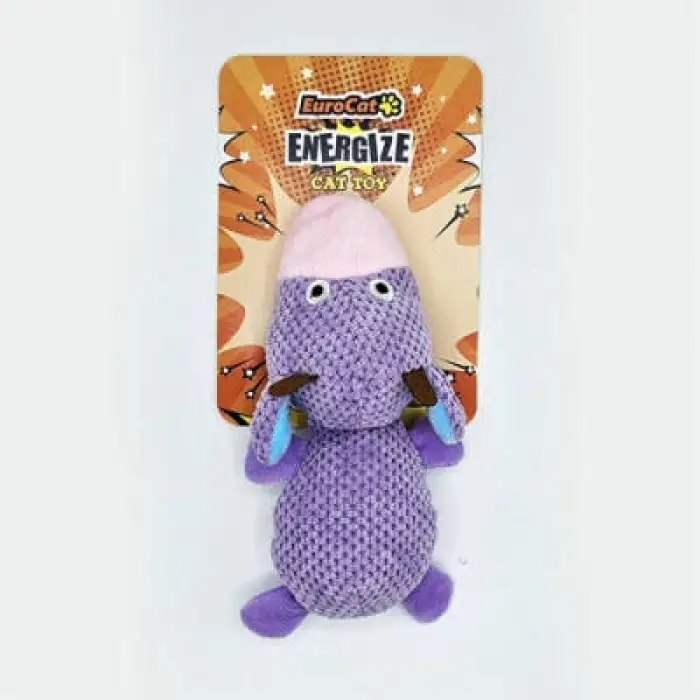Peluş Mor İnek Kedi Oyuncağı