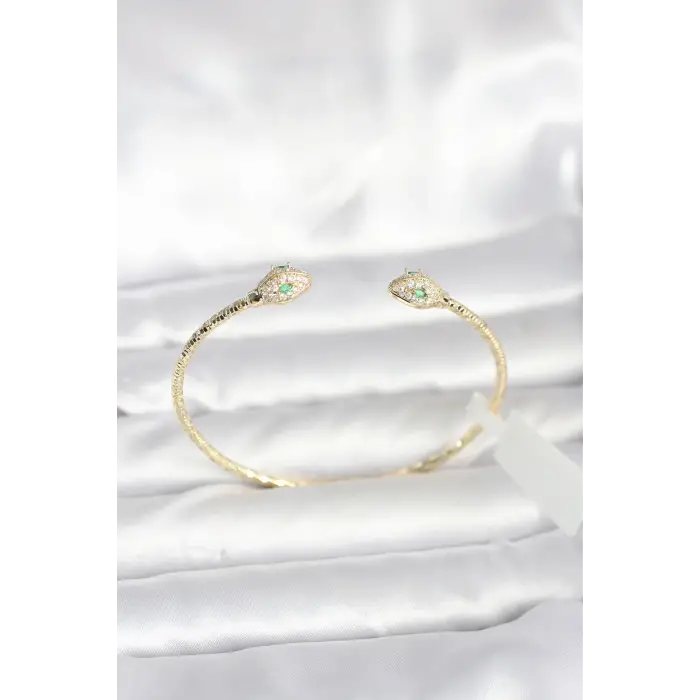 Pirinç Gold Renk Yılan Model Bileklik