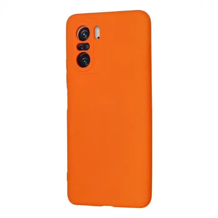 Poco F3 Kılıf Nano içi Kadife Silikon - Turuncu