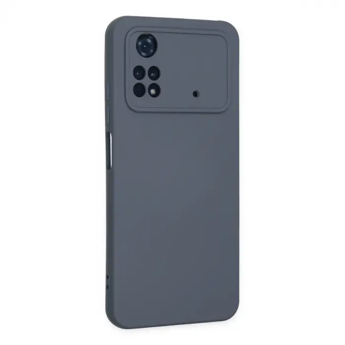 Poco M4 Pro 4G Kılıf Nano içi Kadife Silikon - Gri