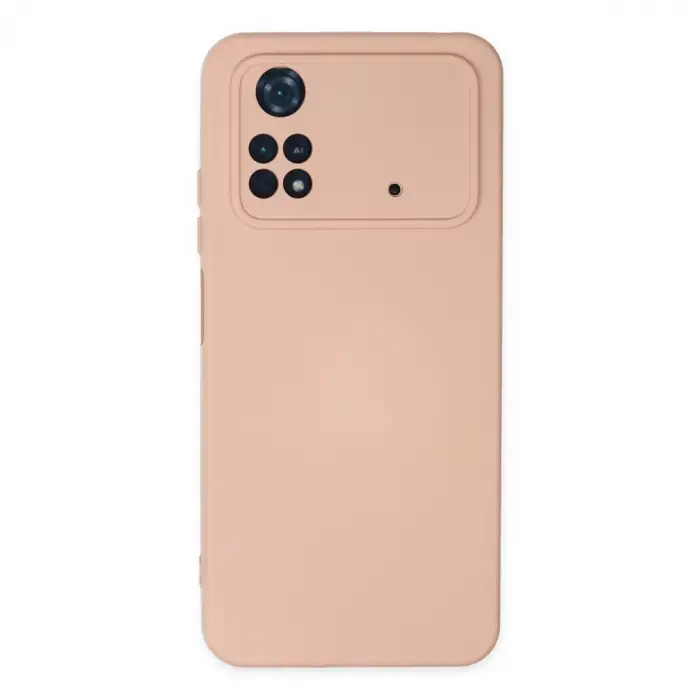 Poco M4 Pro 4G Kılıf Nano içi Kadife Silikon - Pudra