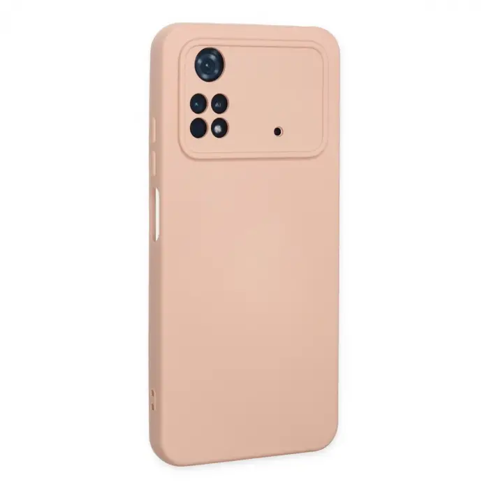 Poco M4 Pro 4G Kılıf Nano içi Kadife Silikon - Pudra