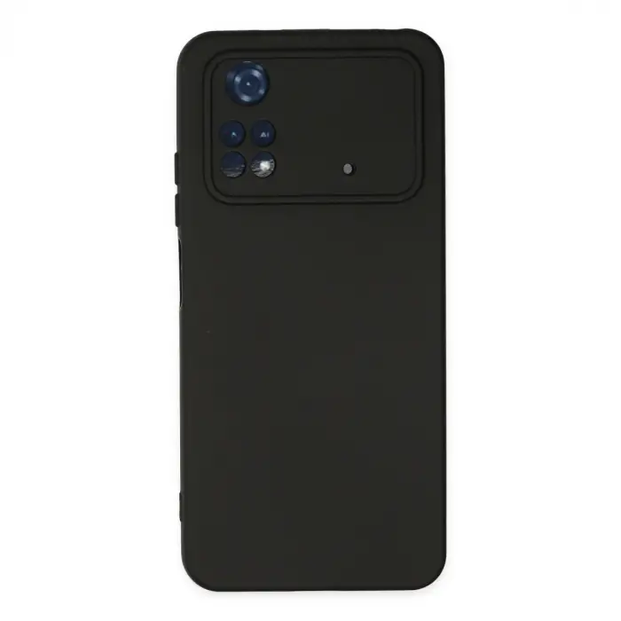 Poco M4 Pro 4G Kılıf Nano içi Kadife Silikon - Siyah