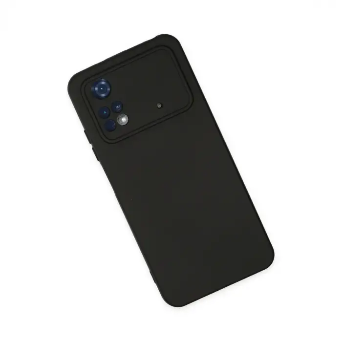 Poco M4 Pro 4G Kılıf Nano içi Kadife Silikon - Siyah