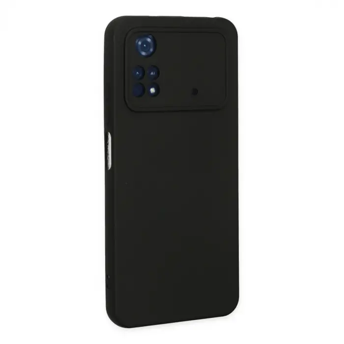 Poco M4 Pro 4G Kılıf Nano içi Kadife Silikon - Siyah