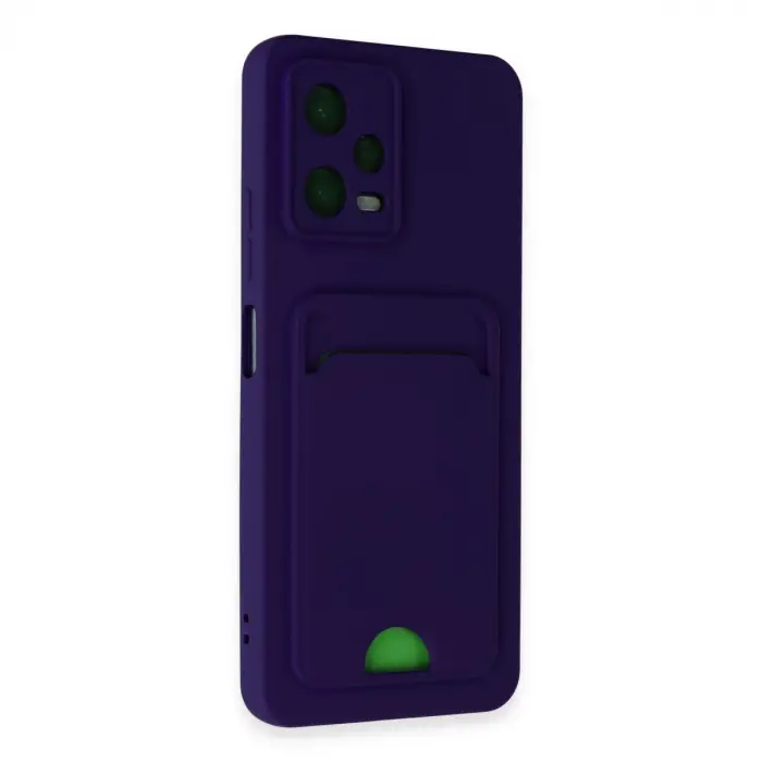 Poco X5 5G Kılıf Kelvin Kartvizitli Silikon - Derin Mor