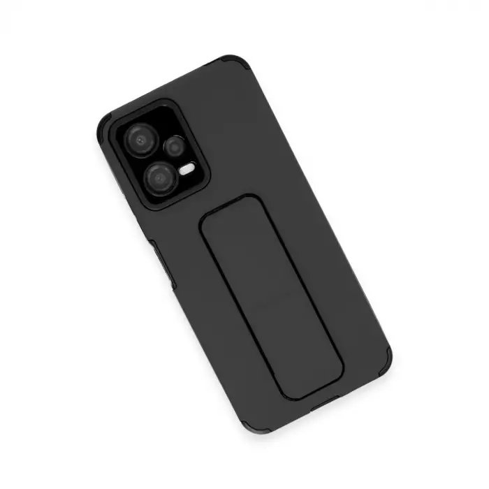 Poco X5 5G Kılıf Mega Standlı Silikon - Siyah