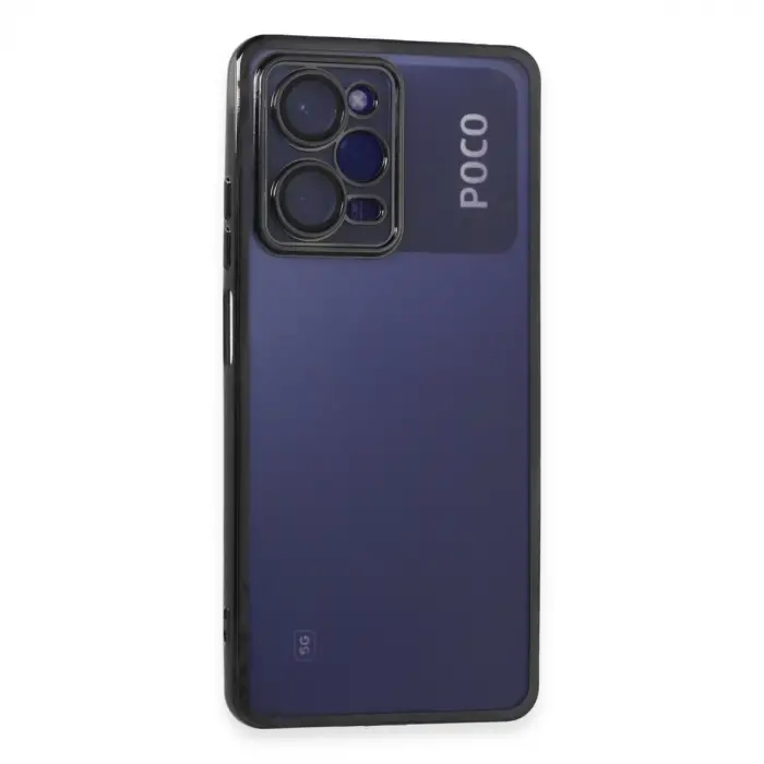 Poco X5 Pro 5G Kılıf Razer Lensli Silikon - Siyah