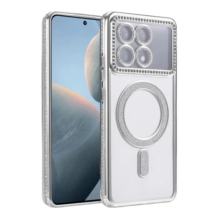 Poco X6 Pro Joke Simli Magneticsafe Kılıf - Gümüş