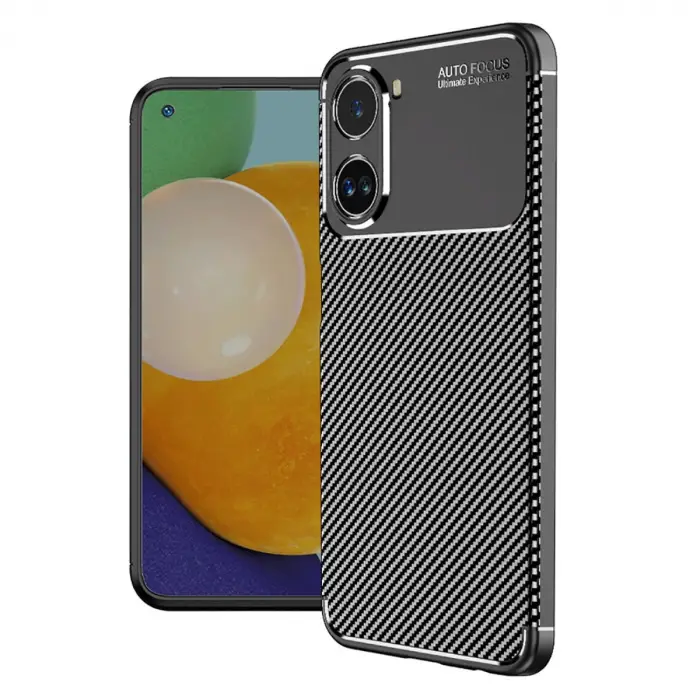 Poco X7 Pro Kılıf Auto Focus Karbon Kapak - Siyah