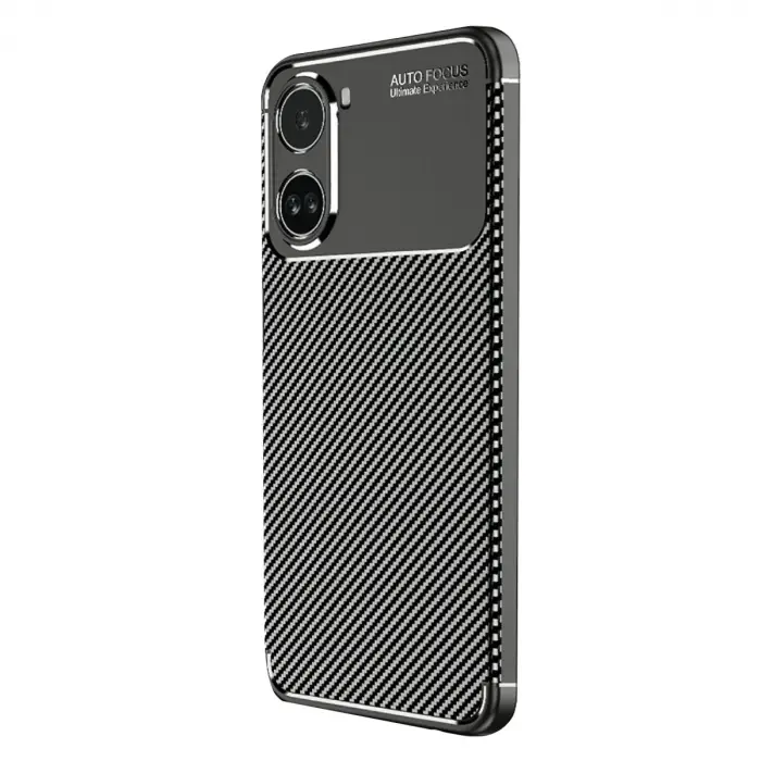 Poco X7 Pro Kılıf Auto Focus Karbon Kapak - Siyah