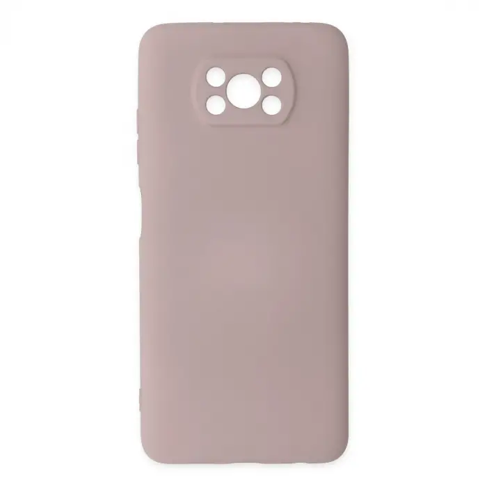 Pocophone X3 Kılıf Nano içi Kadife Silikon - Pudra