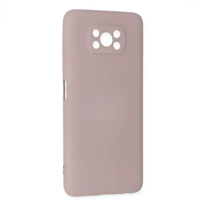 Pocophone X3 Kılıf Nano içi Kadife Silikon - Pudra