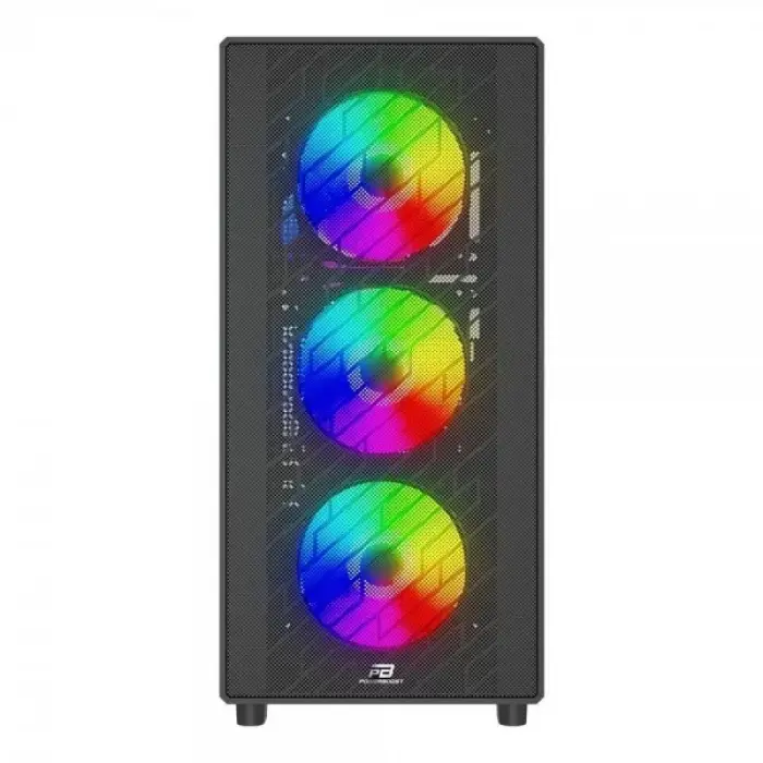 POWERBOOST PB-A700B 750W 80 + BRONZE MESH ÖN PANEL 4XRAINBOW FAN+USB3.0 GAMING ATX KASA SIYAH