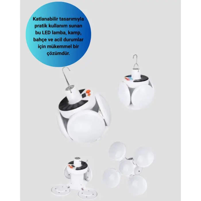 Pratik Katlanabilir Solar LED Aydınlatma Lambası